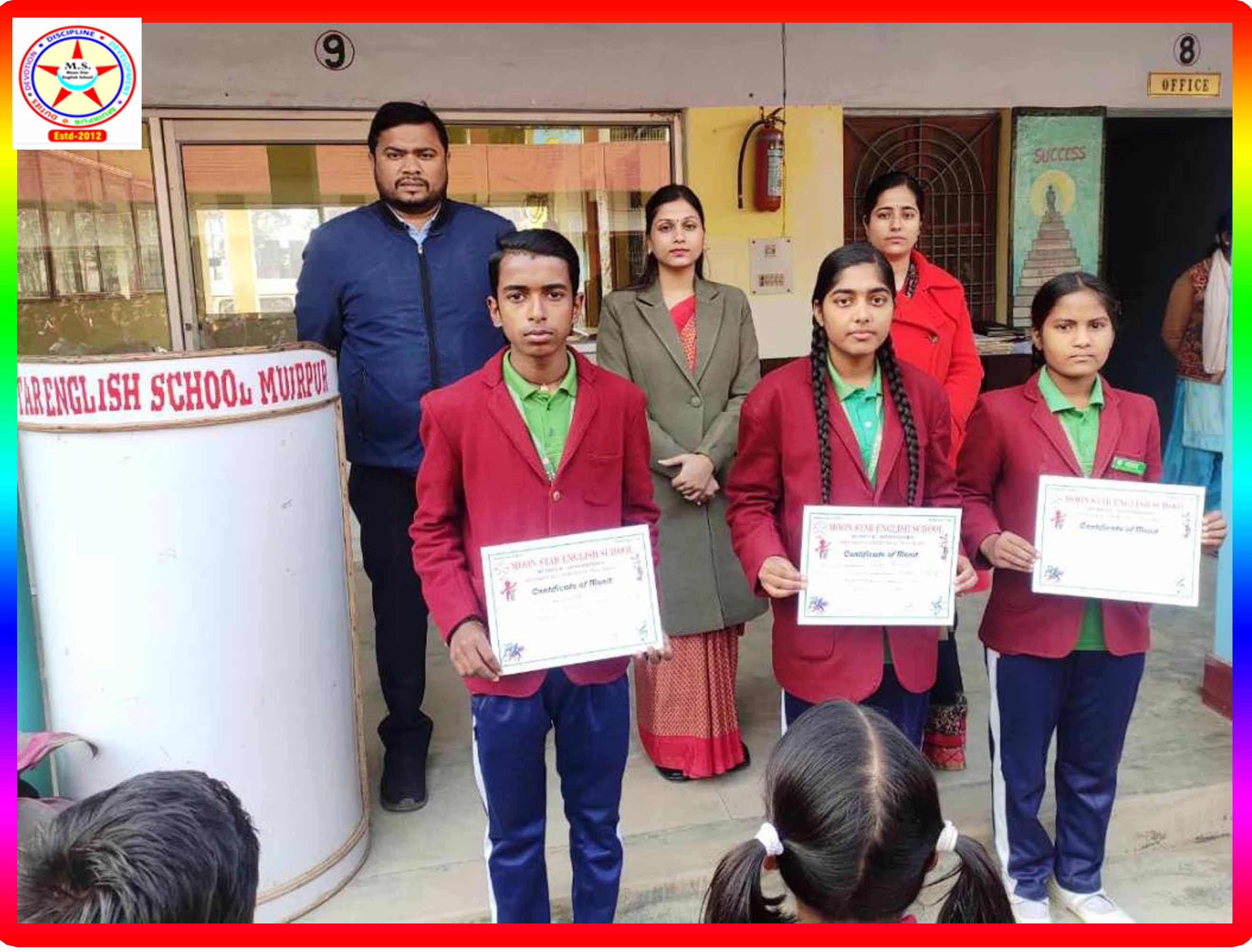 Certificate distribution of various programme held in school